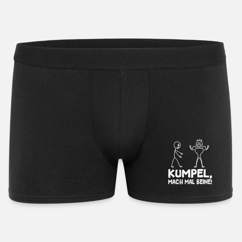 Strichmännchen TRAINIER MAL BEINE Lustiges - Männer Boxer Shorts - Schwarz