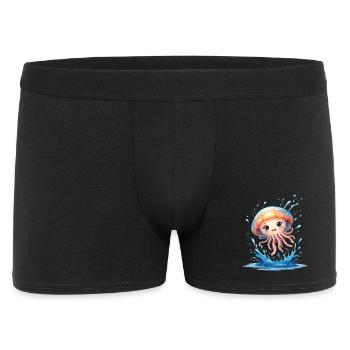 Cute jellyfish friend in the water vortex - Men's Boxer Shorts - black - Front