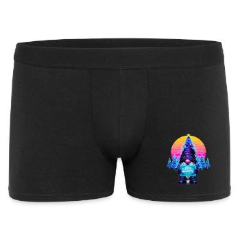 Cyberpunk Code Gnome - Synthwave Xmas Nerd - Men's Boxer Shorts - black - Front