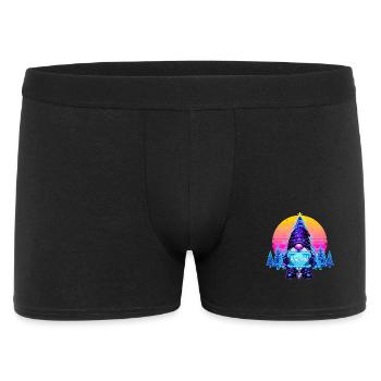 KI GNOME - Synthwave Retrowave 80s - Men's Boxer Shorts - black - Front