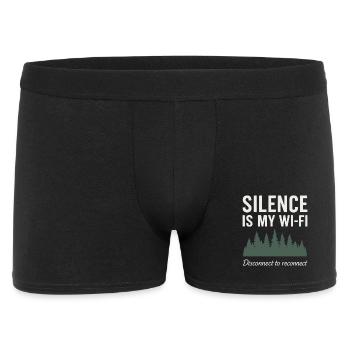 Silence is my Wi-Fi : Motif de la nature avec des arbres - Boxer Homme - noir - Devant