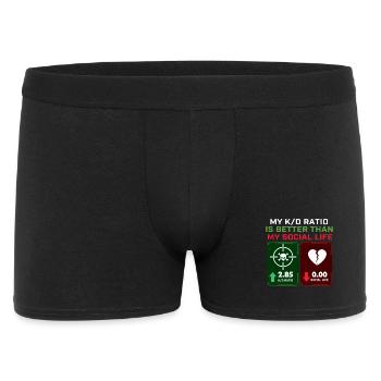 Rapport K/D meilleur que ma vie sociale Gamer Gaming - Boxer Homme - noir - Devant