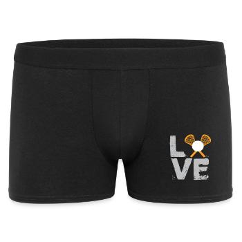 Love Lacrosse Minimal Stick Ball Sports Lifestyle - Männer Boxer Shorts - Schwarz - Vorne