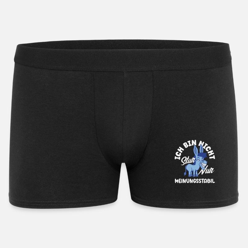 Pas têtu, juste stable dans l’opinion - Boxer Homme - noir