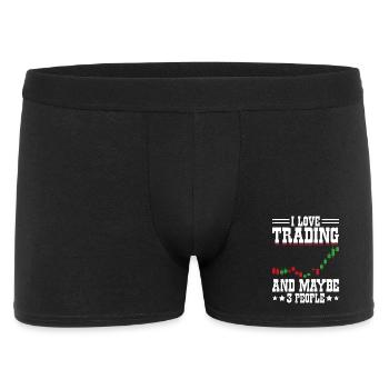 Aktien Börse Crypto Aktienmarkt Trader Investor - Männer Boxer Shorts - Schwarz - Vorne