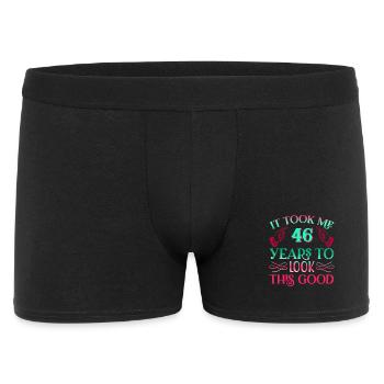 Es dauerte 46 Jahre um so gut auszusehen - Männer Boxer Shorts - Schwarz - Vorne