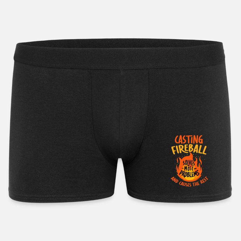 Casting Fireball Solves Problems RPG Gaming  - Men's Boxer Shorts - black