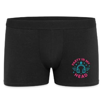 Silent Disco Headphones Rave Neon Festival Dance - Men's Boxer Shorts - black - Front