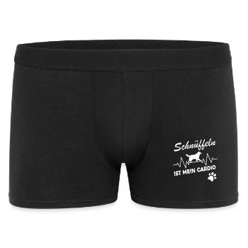 Mantrailing Schnüffeln ist mein Cardio - Männer Boxer Shorts - Schwarz - Vorne
