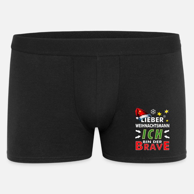 WEIHNACHTSMANN ICH BIN DER BRAVE - Männer Boxer Shorts - Schwarz