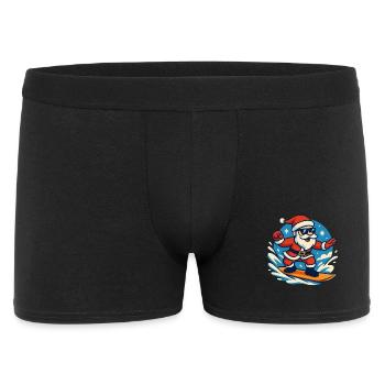 Surfing Santa Claus Christmas Fun Holiday - Men's Boxer Shorts - black - Front