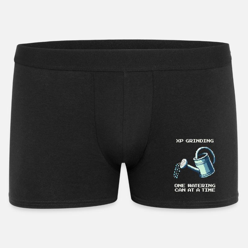 XP Grinding | Pflanzenpflege Leveln - Männer Boxer Shorts - Schwarz