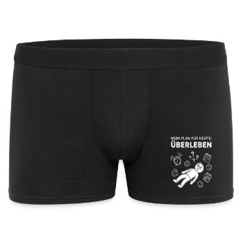 Mon plan : survivre aujourd’hui - Boxer Homme - noir - Devant