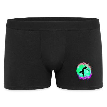 Silhouette de danseuse néon éclaboussure - Boxer Homme - noir - Devant