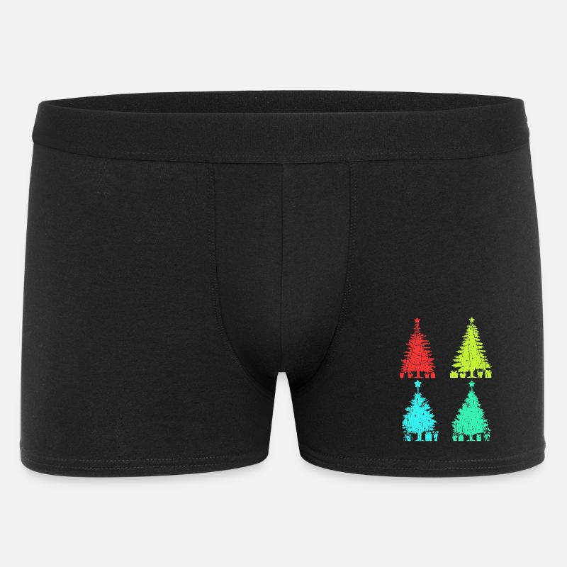 Weihnachtsmann Weihnachtsbaum Weihnachten - Männer Boxer Shorts - Schwarz