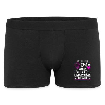 Ich bin die Chefin dieses verrückten Haufens - Men's Boxer Shorts - black - Front