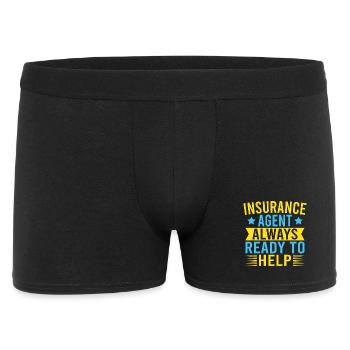 Agent d’assurance prêt à aider Funny Insurance - Boxer Homme - noir - Devant