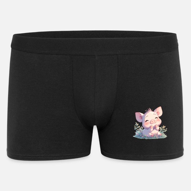 Schweine Schwein - Männer Boxer Shorts - Schwarz