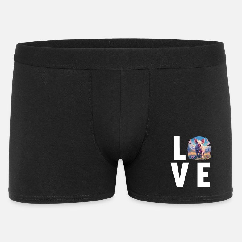 Schweine Schwein - Männer Boxer Shorts - Schwarz