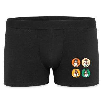 Santa Claus Snowman Christmas - Men's Boxer Shorts - black - Front