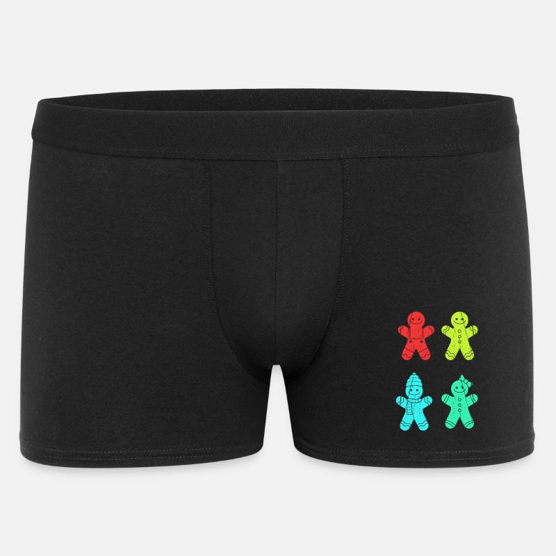 Weihnachtsmann Lebkuchen Weihnachten - Männer Boxer Shorts - Schwarz