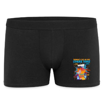 Reinigung Humordesign - Männer Boxer Shorts - Schwarz - Vorne