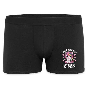 Kawaii Unicorn K-Pop Listener - Men's Boxer Shorts - black - Front