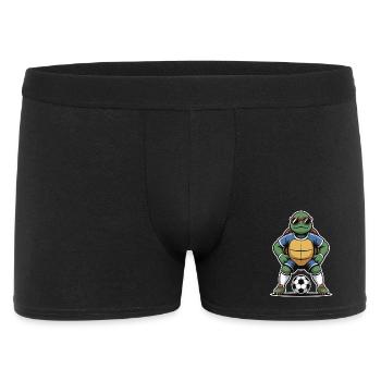 Turtle in soccer outfit - Men's Boxer Shorts - black - Front