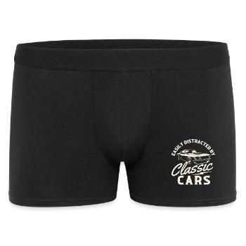 Easily Distracted By Classic Cars Retro Car Fan  - Men's Boxer Shorts - black - Front
