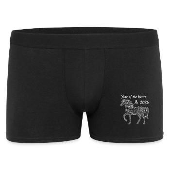 Year of the Horse 2026 Chinese New Year - Men's Boxer Shorts - black - Front