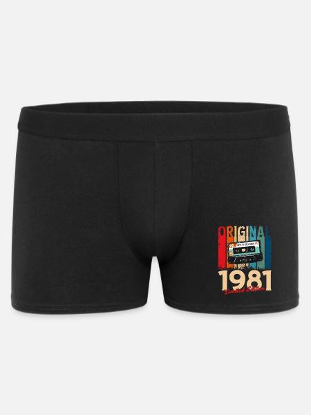 44e anniversaire cassette décembre 1981 - Boxer Homme - noir