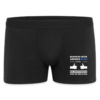 Fatigué le matin, bleu le soir, indépendant - Boxer Homme - noir - Devant