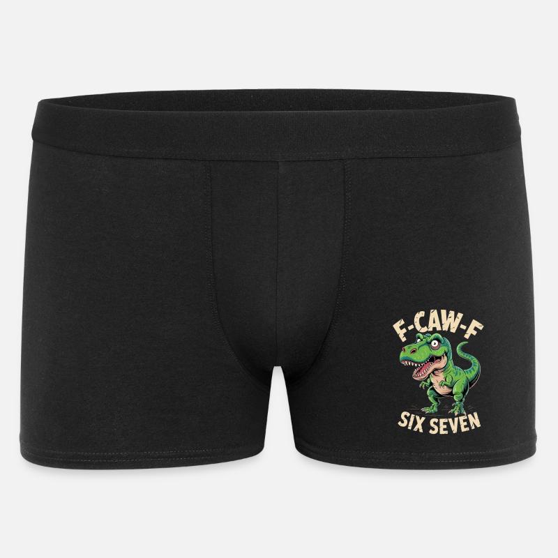 Kräischen Dino Sechs Sieben - Männer Boxer Shorts - Schwarz