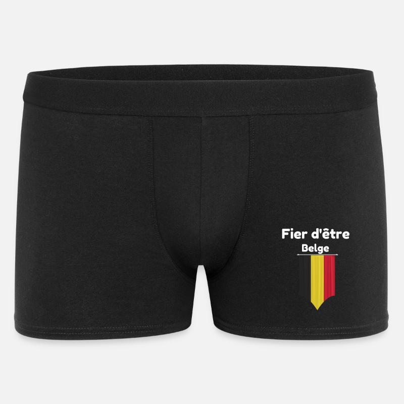 Stolz, Belgier zu sein - Männer Boxer Shorts - Schwarz