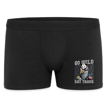 Funny Opossum - Männer Boxer Shorts - Schwarz - Vorne