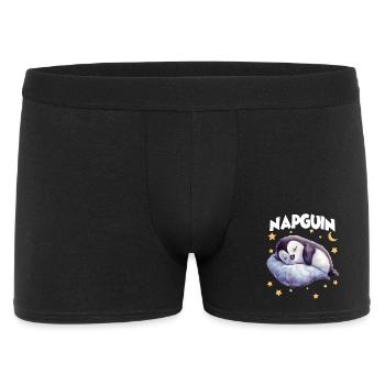 Pyjama et chemise de nuit pingouin pour paresseux - Boxer Homme - noir - Devant