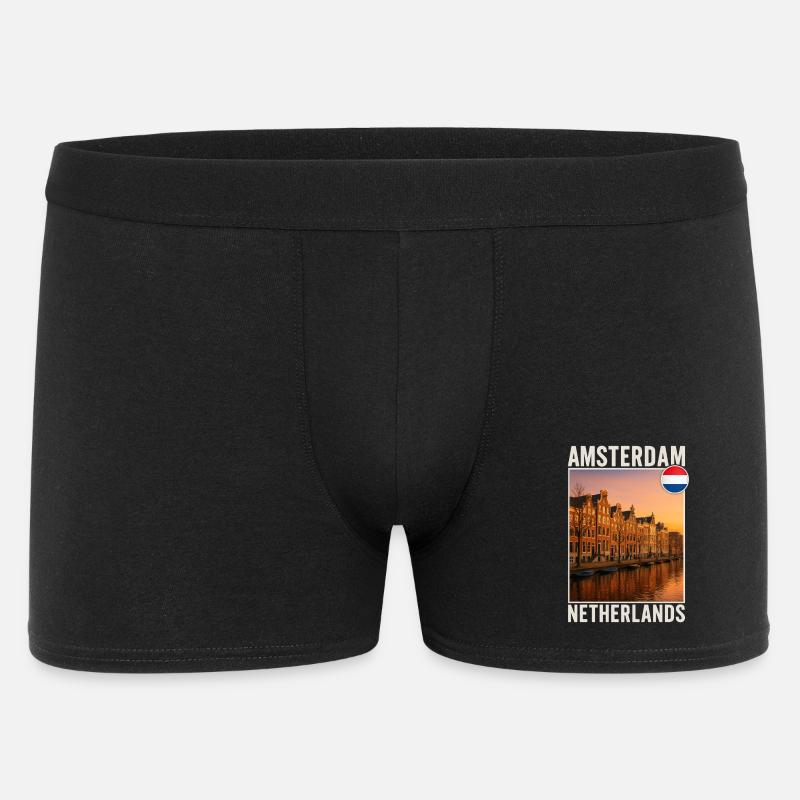 Amsterdam - Männer Boxer Shorts - Schwarz