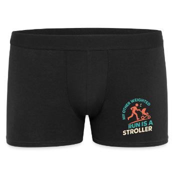 Laufende Mama, Papa, Joggende Eltern - Männer Boxer Shorts - Schwarz - Vorne