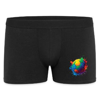 Color Splash Multicolor Soccer Ball - Men's Boxer Shorts - black - Front
