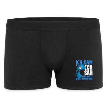 Funny Cat No Motivation Saying - Men's Boxer Shorts - black - Front