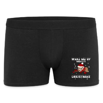 Paresse – Réveille-moi quand c’est Noël - Boxer Homme - noir - Devant