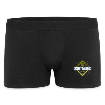 Dortmund Stadt Deutschland Zeche Vintage Souvenir - Männer Boxer Shorts - Schwarz - Vorne