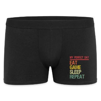 My Perfect Day Eat Sleep Game Repeat - Men's Boxer Shorts - black - Front