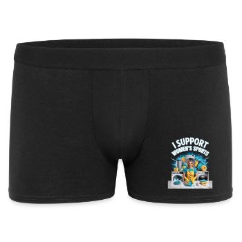Je soutiens le bootleg inportable du sport féminin - Boxer Homme - noir - Devant