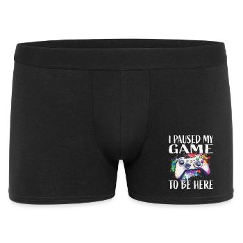 I paused my game – colored gamepad - Men's Boxer Shorts - black - Front