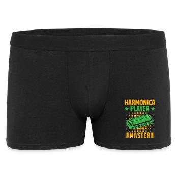Harmoniciste Drôle Maître Harmonica - Boxer Homme - noir - Devant