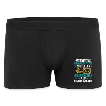 Facteurs ATTENTION PERSONNEL DE LIVRAISON SURCHARGÉ - Boxer Homme - noir - Devant