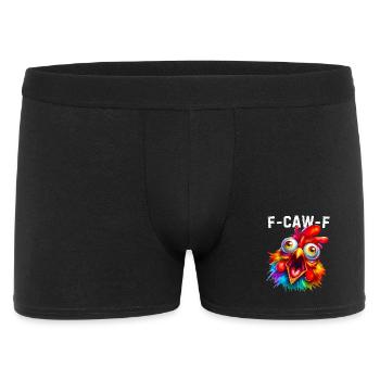 F-Caw-F Humour drôle de poulet - Boxer Homme - noir - Devant