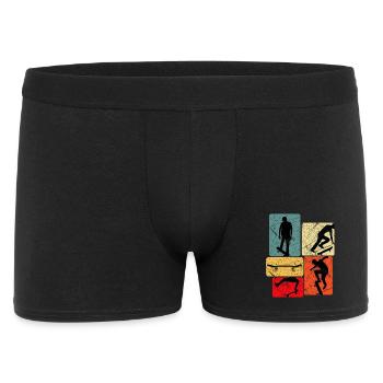 Skateboard Silhouettes Collage - Men's Boxer Shorts - black - Front