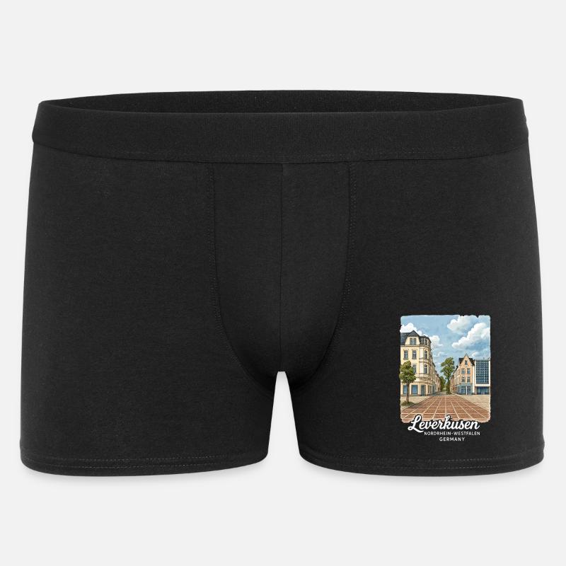 Leverkusen - Männer Boxer Shorts - Schwarz